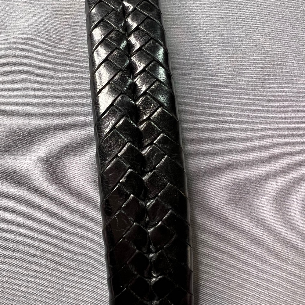 Coach Men’s Black Woven Leather Belt – Size 34 – Made in India - Picture 6 of 7